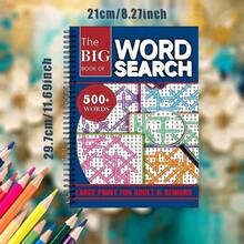 Back To School! Word Search Puzzle Book, Double Spiral Binding 22 Pages, Suitable For Adults And Seniors - 500+ Words, Large Font, Latest Vocabulary, With Word Builder, Improve Memory And Cognition, Gift For Retired Parents, Valentine's Day - A4 - View 8