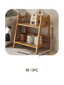 Haus Hana 1 Buah Rak Penyimpanan Meja Minimalis Dua Lapis, Rak Penyimpanan Kosmetik dan Makanan Ringan, serta Rak Penempatan dan Pengorganisasian Figur - MultiWarna - View 6