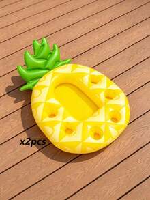 1pc/2pcs Avocado/Banana-Shaped Floating Tray, Suitable For Storing Snacks, Beverages And Fruits - Perfect For Pool And Beach Parties, A Must-Have For Beach Gatherings | Tropical Style | Durable Plastic Tray - Cup holder - View 9