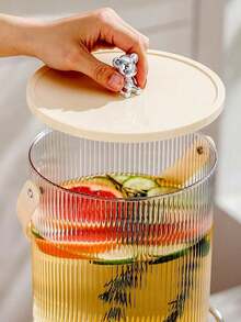 Dispenser Minuman Plastik Besar dengan Keran - Teko Jus dengan Saringan Buah, Cocok untuk Jus, Teh, dan Kopi Dingin - Sistem Pompa yang Mudah Digunakan, Dispenser Minuman Rumah Tangga, Ideal untuk Restoran, Hotel, dan Rumah. - MultiWarna - View 9