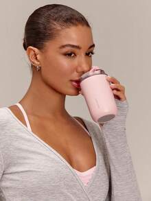 GLOWMODE 10OZ Insulated Stainless-Steel Bottle With Straw & Dual Drinking Options Daily Casual Active Fall Winter Wear - Pink - View 5