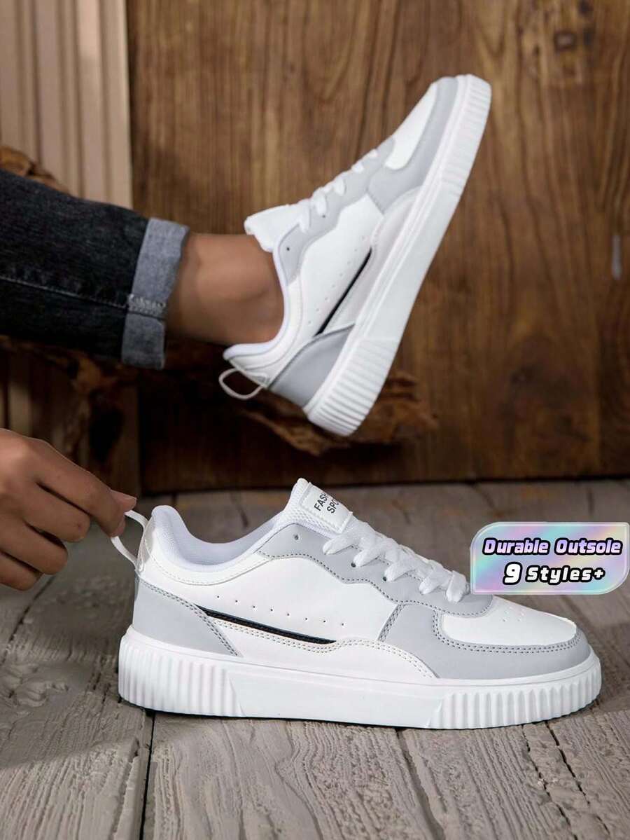 Unisex Canvas Sneakers, Casual Shoes For Men And Women, Versatile Athletic Footwear - Grey - View 1