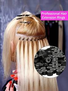 1000pcs 5mm Professional Silicone Micro Link Rings, Hair Extension Beads For DIY Braids, Feather Extensions, And Hairstylist Supplies, Perfect For Salon, Home, Party, Wedding, And Everyday Styling, Easy-To-Use Reusable Beads For All Hair Types. - Multicolor - View 2