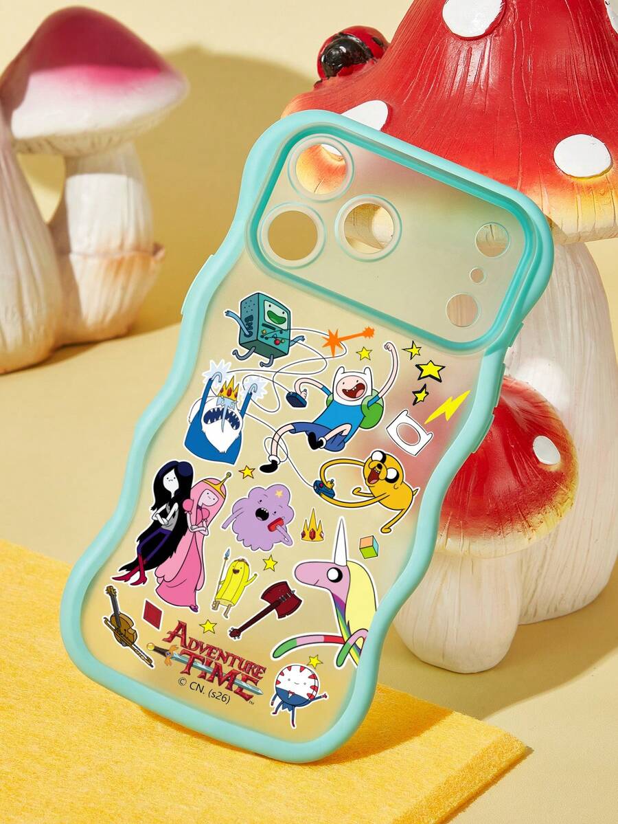 ADVENTURE TIME X SHEIN حافظة هاتف عصرية 2 في 1 بتصميم موجة كنز مغامرة لايف - متعدد الألوان - مشاهدة 1
