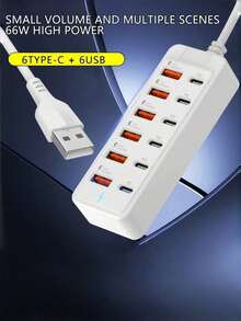 Teckwe أشرطة الطاقة، شواحن USB / شواحن متعددة المنافذ، محطات شحن USB، كابلات تمديد الطاقة، شواحن Type-C السريعة، أشرطة الطاقة متعددة المنافذ. ملاحظة: قد يؤدي مشاركة أجهزة متعددة لنفس مصدر الطاقة إلى تقليل كفاءة الشحن - مشاهدة 7
