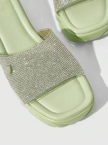 HighSole Cuccoo 女士厚底水钻装饰派对凉鞋 - 綠色 - 查看 8