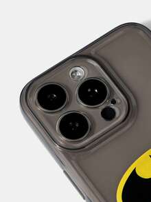BATMAN X SHEIN Funda de teléfono con estilo básico y diseño sencillo compatible con iPhone - Gris - Ver 3