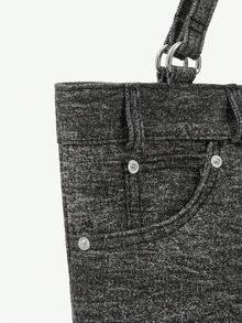 Viva Strut Women's Shoulder Bag Tote Bag Street Style, Retro Spice Girl Y2K, Metal Hardware Canvas Material Is Suitable For Daily Commuting, Shopping Fashion - Grey - View 6