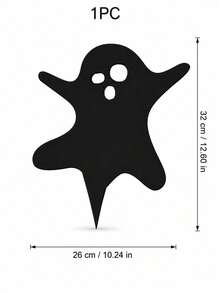 Muroi Mono 1PC Halloween Acrylic Garden Stake, Black Ghost, Jack-O'-Lantern Pumpkin Or Screaming Face Yard Sign With Ground Insert Design, Spooky Outdoor Lawn Decoration For Garden, Yard, Patio, Pathway, Front Porch, Halloween Party And Seasonal Decor - multicolor - View 12