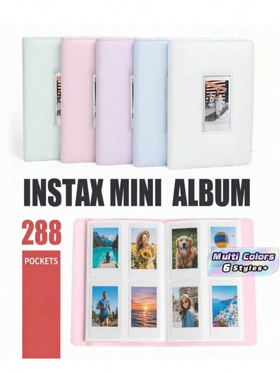288 Pockets Mini Photo Album Suitable For Fujifilm Instax Mini 12 11 40 70 90 Liplay Link Instant Cameras - one size fits all - View 1