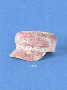 Popjeli Topi Newsboy Berhiaskan Payet - Berwarna merah muda - View 9