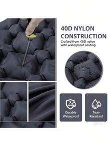 1 BUAH KASUR TIDUR TIUP DENGAN POMPA KAKI DAN BANTAL TERINTEGRASI, DAPAT DIHUBUNGKAN, POLA BERLIAN, KASUR UDARA TPU, GAYA WARNA ACAK UNTUK KEGIATAN LUAR RUANGAN, BERKEMAH, PERJALANAN, RUMAH, PIKNIK, PORTABEL, HADIAH - MultiWarna - View 5