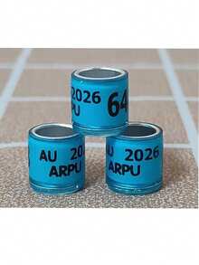 40 New 2026 Pigeon Ankle Bands With Numbers And Letters, Inner Diameter 8mm, Made Of Aluminum Alloy And Plastic, Pet Bird Parrot Pigeon Identification Ankle Bands (Warm Reminder: It Is Best To Wear Them Within 7 Days After Birth) - View 2