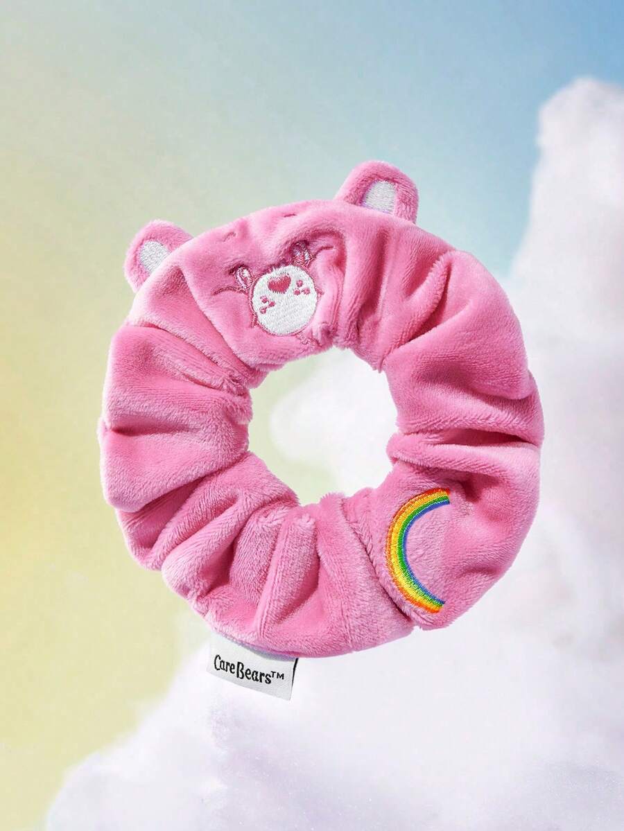 SHEIN X Care Bears 1件裝卡通圖案髮圈,適合日常佩戴,髮帶,情人節 - 粉色 - 查看 1