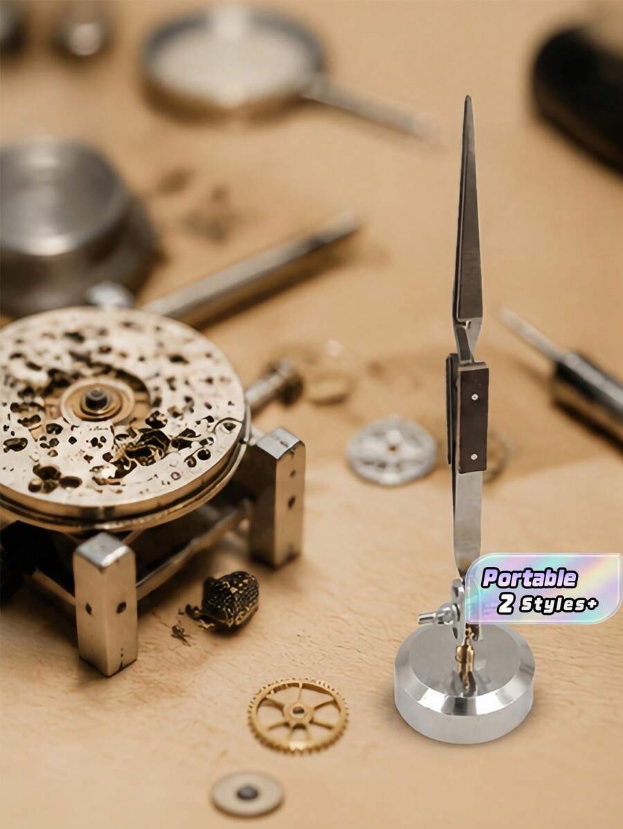 Universal Desktop Welding Clamp, Third Hand Jewelry Soldering Clip Tool, Pointed & Straight Tip Rebound Tweezers, Auxiliary Tool For Jewelry Casting & Repair - multicolor - View 1