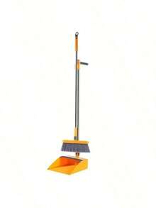 2 Pieces Living Room Essential Home Cleaning Set, Including Broom And Dustpan Set, Large Folding Broom And Dustpan Kit, Household Broom, Garbage Scoop, Thickened Broom And Dustpan Set - Multicolor - View 3