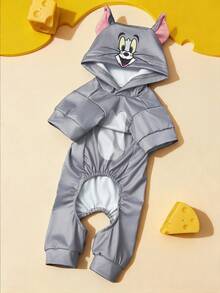TOM & JERRY X SHEIN 1pc Cartoon Character Cosplay Pet Jumpsuit, Loungewear, Pajamas, Cat/Dog Clothes, Size XXS-XXXXL, Extra Small, Extra Large, Cosplay - Multicolor - View 2