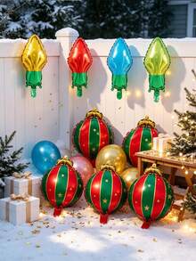 Christmas Light Bulb Decorations, Suitable For Front Porches, Courtyards, House Entrances, Holiday Photo Backdrops, Christmas-Themed Parties, Winter Celebrations, New Year's Parties, And Other Occasions. - Christmas trumpet light bulb hanging ball - View 4