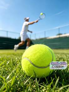 High Elastic Training Tennis Balls, Durable Practice Sports Balls With Superior Bounce For Beginner Athletes, Outdoor Court Exercise Equipment, Also Perfect As Tough Chew Toy For Active Dogs, Ideal Gift For Sports Lovers - Green - View 1