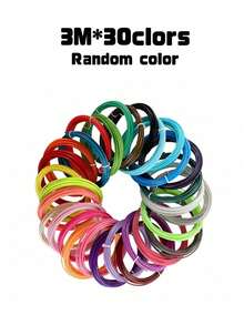 30 Random Color PLA 3D Printer Filament 175MM Diameter 3M 5M Length Options High Temp Compatible For 3D Pen DIY Creative Project Gift For Artist Student Maker - multicolor - View 8
