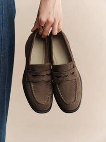Rosivie Women's Casual Versatile Loafers Flat Shoes - Brown - View 14