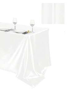 1PC 2PCS 8PCS 102x58Inch Satin Tablecloth - Silk Smooth Rectangular Party Table Cover For Wedding Banquet Dinner Festive Decoration Multicolor - Multicolor - View 11
