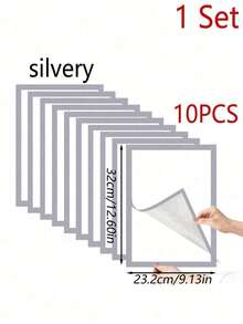 1/5/10PCS A4 Magnetic Plastic Photo Frames - black - View 11