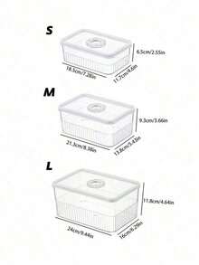 1pc Rectangular Plastic Sealed Container With Lid, Storage Box For Refrigerator, Market Stall Display, Kitchen Refrigerator Storage Box, Plastic Kitchen Storage Box, Sealed Transparent Food Preservation Box, Refrigerator Storage Box Suitable For - Transparent - View 10