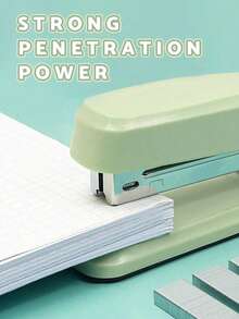 1pc Solid Color Office Stapler, Lightweight & Effortless Stapler, Multi-Function Binding Machine, Durable Stapler For Students, Back To School, School Supplies - Multicolor - View 8