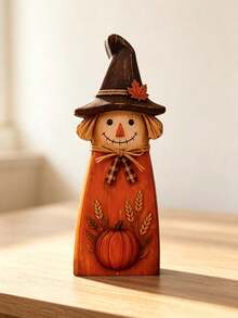 Rustic Hand-Painted Scarecrow Ornaments, Autumn Thanksgiving Home Desktop Decor, Country Style Harvest Decoration - Scarecrow ornament - View 14