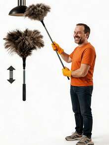 1Pc Telescopic And Reusable Duster Cleaning Tool, Suitable For Cleaning Ceilings, Blinds, Furniture, Cars And So On. - dark gray - View 7