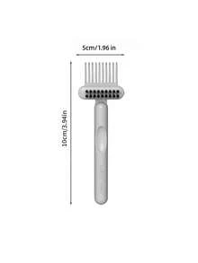 Teckwe 2‑In‑1 Hair Brush Cleaner Tool, Multifunctional Comb Cleaning Rake Brush, Plastic Hair Remover Tool For Cleaning Hairbrushes, Combs, Paddle Brushes, Home Salon Hair Accessory - multicolor - View 7