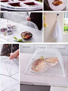 Lace Food Cover White Foldable Dust-Proof Mesh Cover For Kitchen Dining Table Anti-Fly Home Daily Must Have Smart Choice - White - View 9