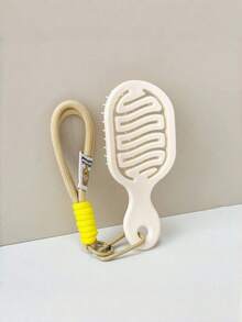 4pcs Mini Oval Portable Hair Brush, Wet Dry Massage Comb With Lanyard - A - View 8