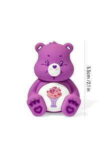 SHEIN X Care Bears 1 زينة على شكل دب حرف Q، زينة طاولة، هدية. - الأرجواني - مشاهدة 3