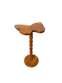 1pc Wooden Butterfly Design Side Table, Luxury Desk, Modern Retro Style Coffee Table, Balcony Small Table, Entryway Table - A High-End Gift Suitable For Housewarming - Multicolor - View 17