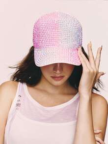Popjeli Dot Drill Baseball Cap - Beige - View 1