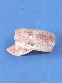 Popjeli Topi Newsboy Berhiaskan Payet - Berwarna merah muda - View 5