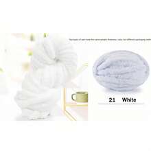 500g 總重(2*250g) 超粗雪尼爾毛線，直徑 2cm DIY 手編織毛線，柔軟厚實的聚酯纖維，適用於毯子、地墊、寵物床、娃娃與手工藝品 - 彩色 - 查看 25