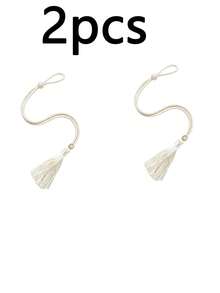 1/2/4Pcs Adjustable Curtain Tassel Tiebacks, No Drill Curtain Binding Straps, Decorative Curtain Holdback Rings For Sheer Curtain Organizer - Diamond - View 9