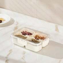 2/4/8 Grid Snack Storage Box, Lidded Portable Steak Plate, Refrigerator Food Storage Container, Snack Organizer, Divided Storage Container, Sliced Salad Box, For Keeping Food Fresh Longer - Multicolor - View 12