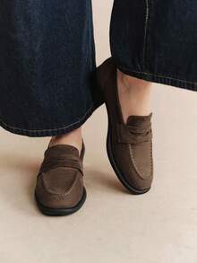 Rosivie Women's Casual Versatile Loafers Flat Shoes - Brown - View 12