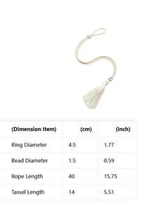 1/2/4Pcs Adjustable Curtain Tassel Tiebacks, No Drill Curtain Binding Straps, Decorative Curtain Holdback Rings For Sheer Curtain Organizer - Diamond - View 3