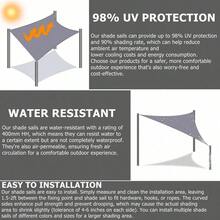Shadow Sail From Polyester, Water-Resistant And Uv-Blocking 98%, Suitable For Garden, Pool, And Outdoor Camping, Includes Installation Ropes For Diy - Multicolor - View 6