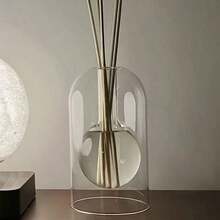 1pc Minimalist Luxury Glass Aromatherapy Diffuser Bottle, Ideal For Aromatherapy, Room Scenting, Home Decor Vase - Style a - View 2