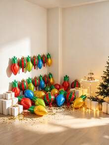 Christmas Light Bulb Decorations, Suitable For Front Porches, Courtyards, House Entrances, Holiday Photo Backdrops, Christmas-Themed Parties, Winter Celebrations, New Year's Parties, And Other Occasions. - Christmas trumpet light bulb hanging ball - View 7