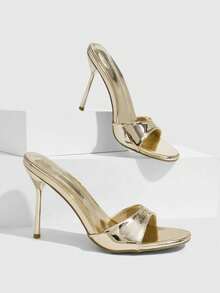 CUCCOO SZL Women Gold Open-Toed Sexy Elegant With Round Toe High Heel Sandals - Gold - View 1
