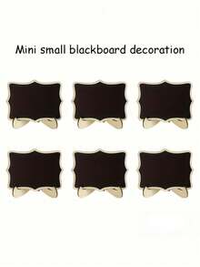 10Pcs Mini Chalkboard Signs Stand Display Blackboard Message Board Small Easel Tabletop For Wedding Props Home Decor Crafts Writing Drawing Party Favor Rustic Style - multicolor - View 6