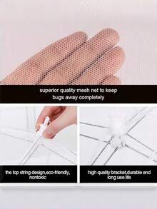Lace Food Cover White Foldable Dust-Proof Mesh Cover For Kitchen Dining Table Anti-Fly Home Daily Must Have Smart Choice - White - View 10