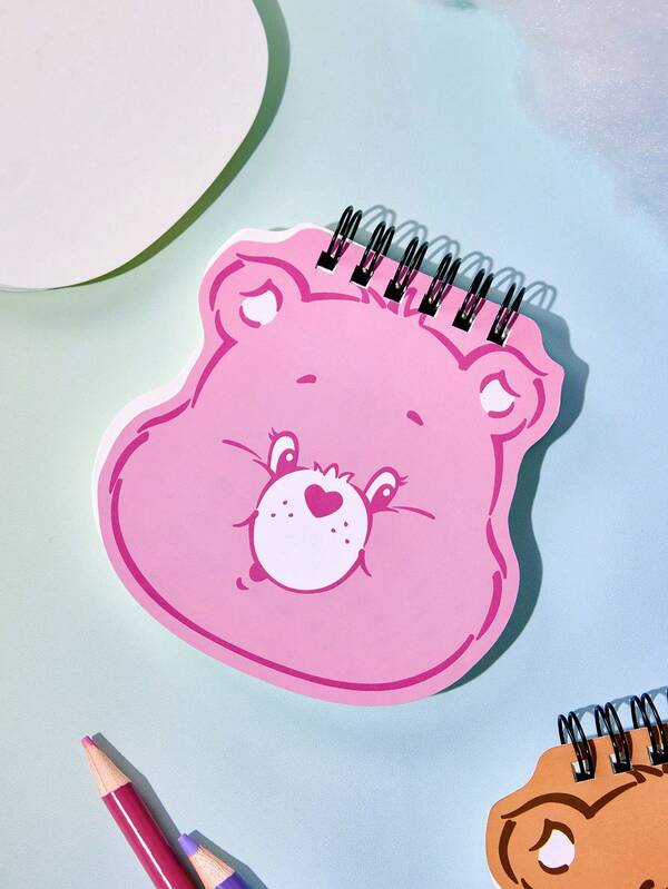 SHEIN X Care Bears Love Bear Special-Shaped Notebook (Pink)